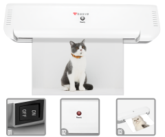 Baove OCW140 A4 Laminasyon Makinesi, Laminasyon Pvc Filmi Kaplama Makinesi + 10 Pvc Film