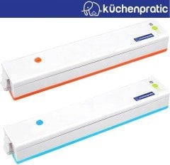 Küchen Pratic Ev Tipi Elektrikli Vakum Makinesi - Gıda Vakum Makinesi - 10 Poşet Hediye - Mavi