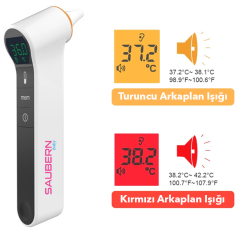Saubern BNT9603 Temassız Alından  Ateş Ölçer  Kulaktan Ateş Ölçer