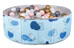 Baby Marine Katlanabilir Top Havuzu - Oyun Halısı + 150 Adet 5 Renk Top Hediye PUDRA