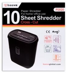 Baove PS920 Evrak İmha Makinesi - Kağıt İmha, Kredi Kartı İmha Makinesi - Çapraz Kesim - 21Litre