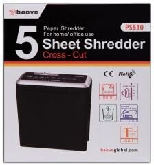 Baove PS610 Evrak İmha Makinesi ve Kağıt Kesme - Kredi Kartı İmha Makinesi - Çapraz Kesim - 11Litre