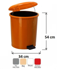 Safell  Tıbbi Atık Kovası Pedallı - 40 litre - Tıbbi Atık Çöp Kovası TURUNCU