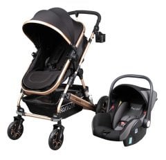 Norfolk Baby Voyage Air Luxury 5 in1 Travel Sistem Bebek Arabası SİYAH