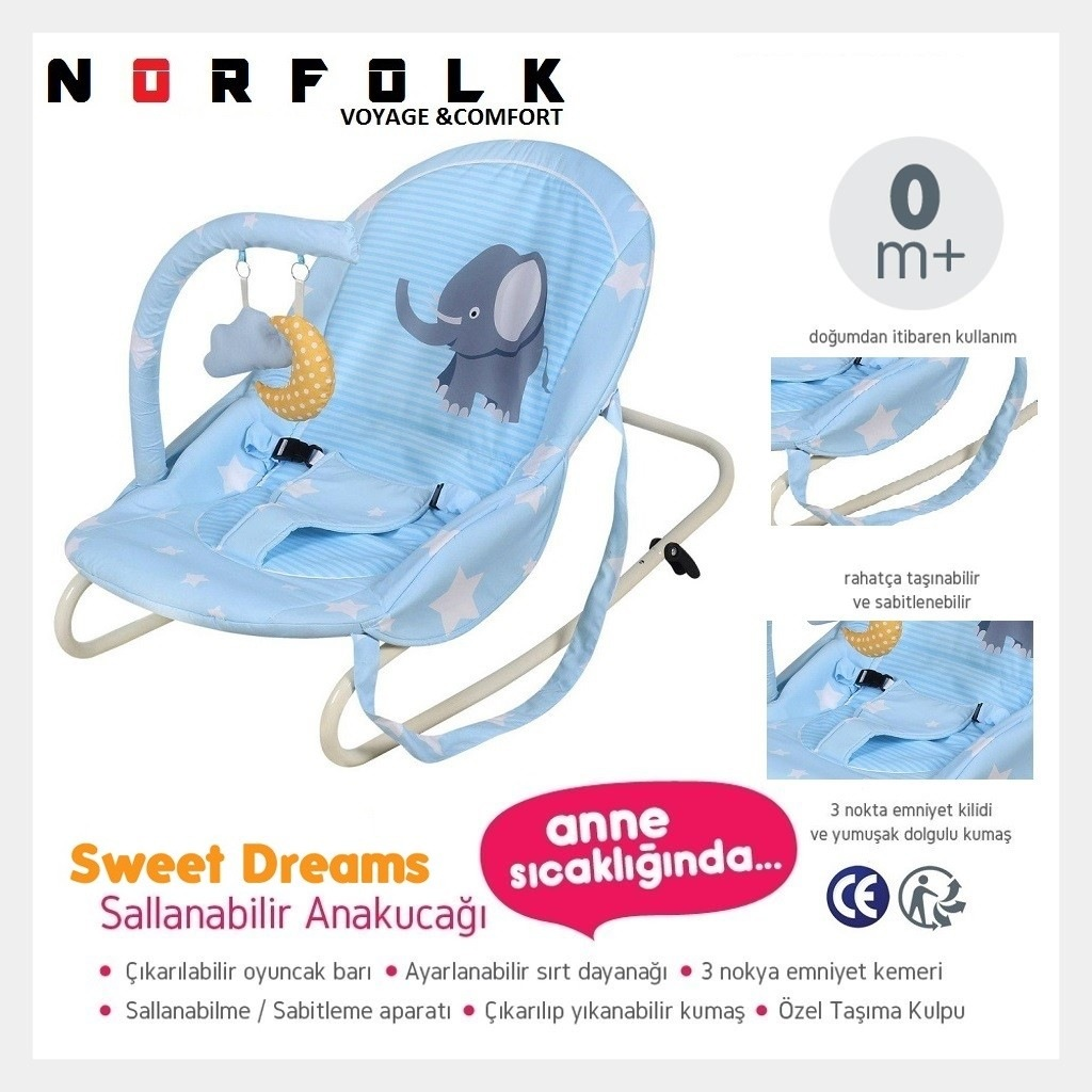 Norfolk Sweet Dreams Oyuncaklı Ev Tipi Ana Kucağı Ana Dizi SEVİMLİ FİL