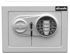 İnsafe ISCI17 Küçük Boy Dijital Çelik Kasa - Para Kasası - Değerli Eşya ve Mücevher Kasası BEYAZ