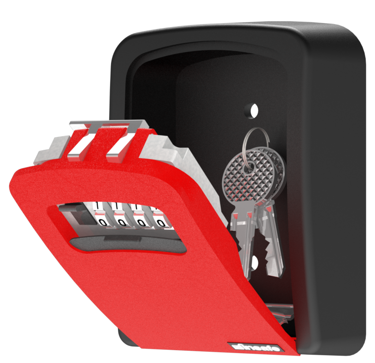 İnsafe ISC803KEY Şifreli Çelik Kasa, Anahtar Kasası, Anahtar Dolabı KIRMIZI
