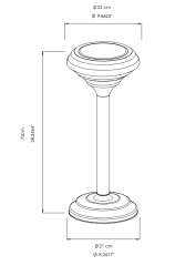 Safell İç ve Dış Mekan Kullanımına Uygun 430Tip PaslanmazÇelik Küllük - 72 cm