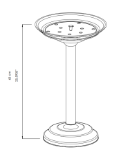 Safell İç ve Dış Mekan Kullanımına Uygun 430Tip PaslanmazÇelik Küllük - 72 cm