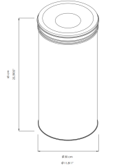 Safell Paslanmaz Çelik Çöp kovası Çap 30 Boy 65