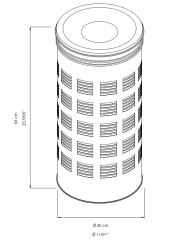 Safell Paslanmaz Çelik Çöp kovası Çap 30 Boy 65
