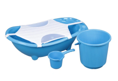 Muju muju Baby Shower Bebek Banyo Küveti - 4'lü Küvet Seti MAVİ