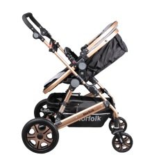 Norfolk Baby Voyage Comfort Air Luxury Çift Yönlü Bebek Arabası SİYAH
