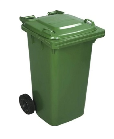 Safell Çöp Konteyneri 120 lt Tekerlekli A+ Isiya Karşı Dayanıklı Yeşil Renk