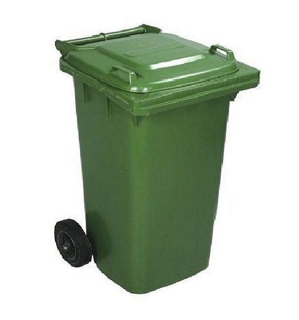 Safell  Çöp Konteyneri 240 lt Tekerlekli A+ Isiya Karşı Dayanıklı Yeşil Renk