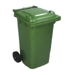 Safell  Çöp Konteyneri 240 lt Tekerlekli A+ Isiya Karşı Dayanıklı Yeşil Renk