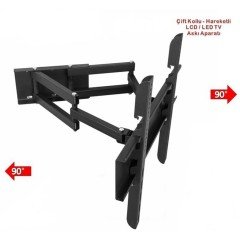 Teif 39'' - 99 Ekran Çift Kollu Hareketli A Plus Duvar Askı Aparatı - Led, Lcd, Tv Askı Aparatı