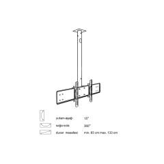 Achill TWU 7085 32'' - 55'' Hareketli Teleskopik Tavan Askı Aparatı