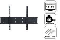 Achill 42'' - 50'' 127 Ekran Sabit Tv Askı Aparatı Tüm Tv 'ler İçin - Su Terazili