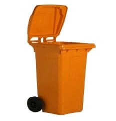 Safell Çöp Konteyneri 240 lt Tekerlekli A+ Isiya Karşı Dayanıklı Turuncu