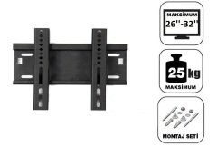 Achill 26''- 32'' Ekran Sabit Tv Askı Aparatı Tüm Tv 'ler İçin - Su Terazili