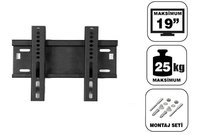 Achill 19''-26'' Ekran Sabit Tv Askı Aparatı Tüm Tv 'ler İçin - Su Terazili